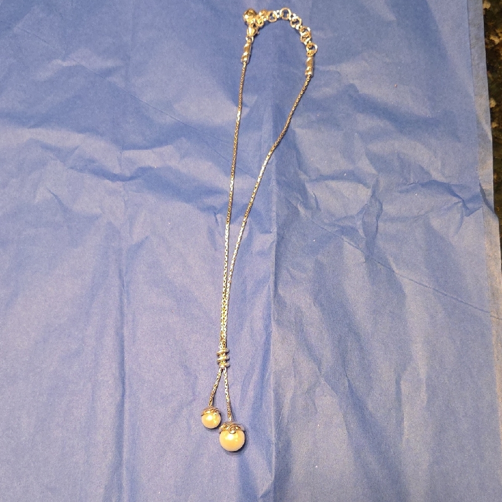 Brighton Silver Necklace with Gold Accents